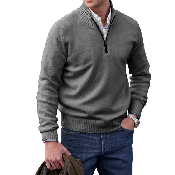 Lorence | Men’s Cashmere-Blend Quarter-Zip Sweater