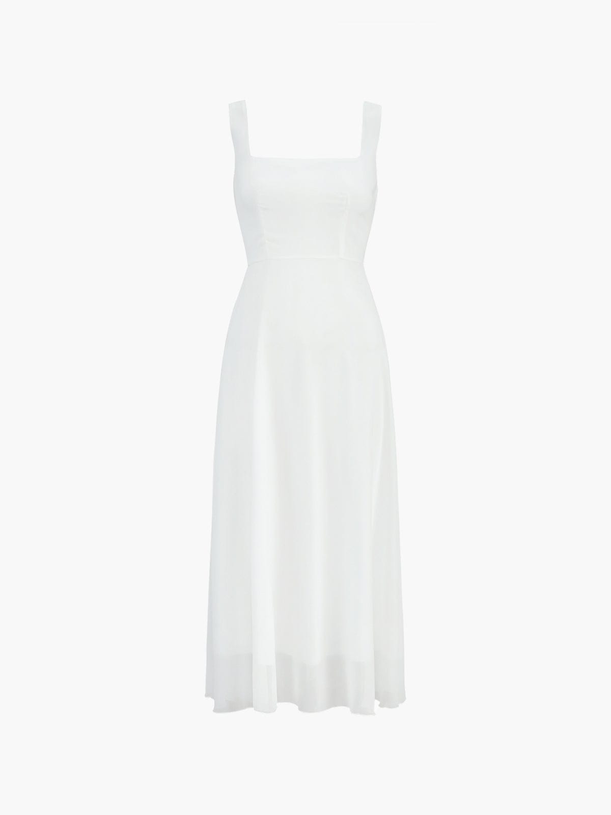 Marcia | Classic Summer Dress with Square Neck – Feminine Elegance