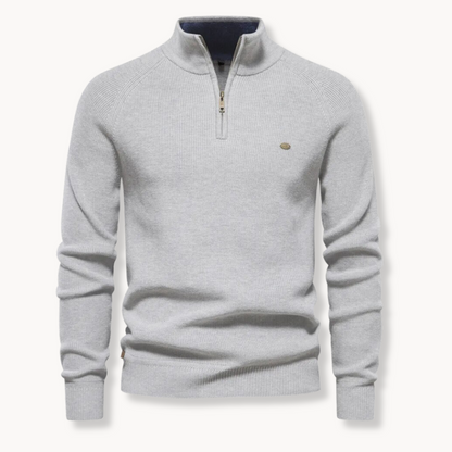 Nate | Men’s Classic Half-Zip Cotton Blend Sweater