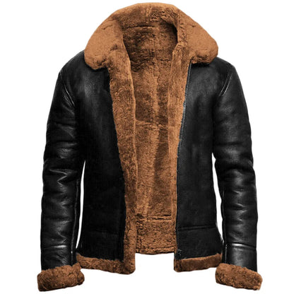 Noah | Men’s Black Shearling Leather Jacket