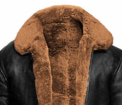 Noah | Men’s Black Shearling Leather Jacket