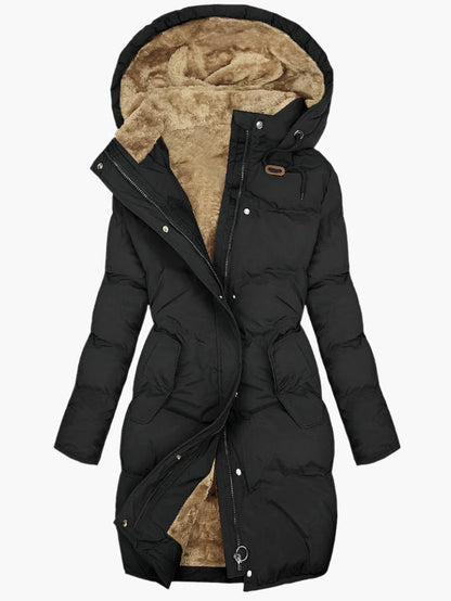 Oliva | Women’s Long Quilted Hooded Winter Coat