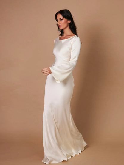 Pharia | Women’s Long-Sleeve Maxi Dress – Timeless Elegance for Every Occasion