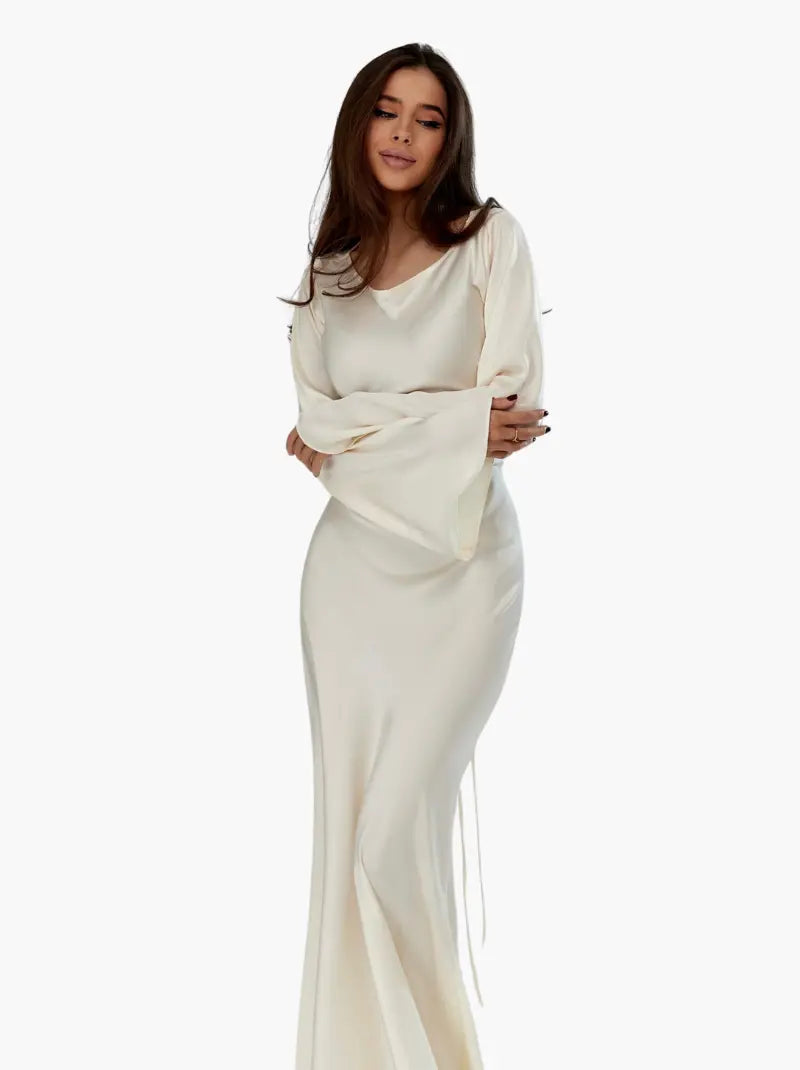 Pharia | Women’s Long-Sleeve Maxi Dress – Timeless Elegance for Every Occasion