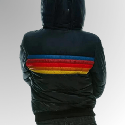 Ravelle | Women’s Retro Cropped Puffer Jacket with Hood