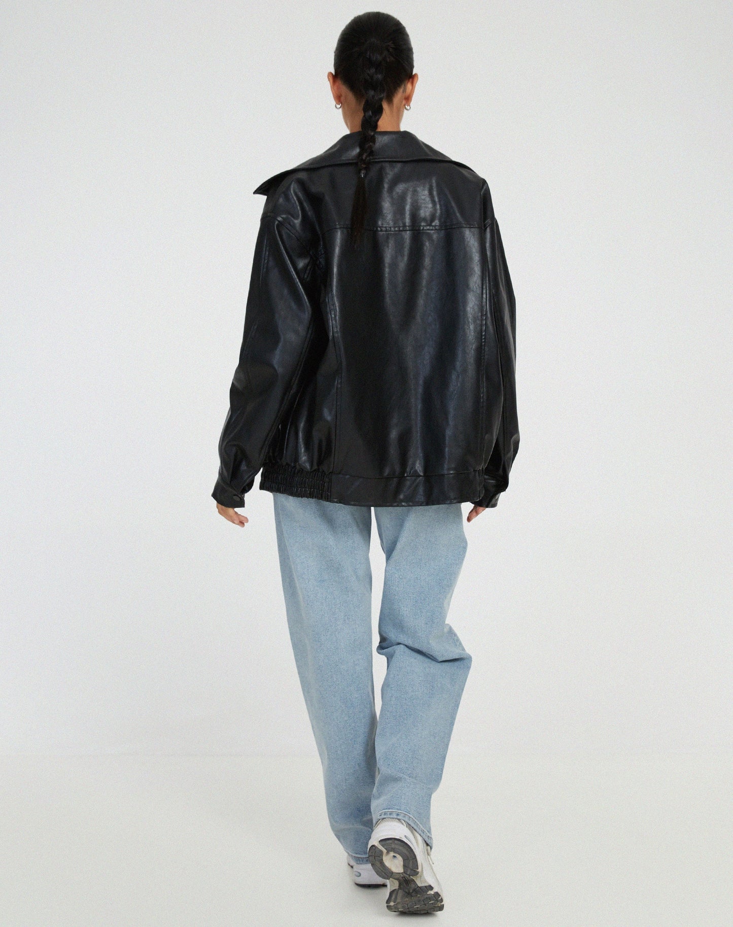 Robbie | Women’s Oversized Leather Bomber Jacket