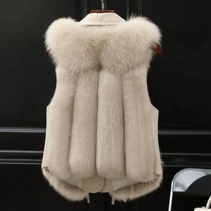 Rosie | Women’s Sleeveless Fur-Trimmed Vest