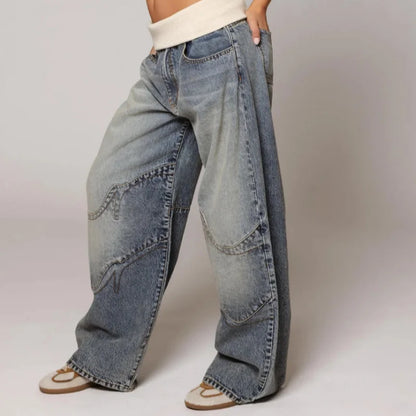 Y2K Streetwear Baggy Wide Leg Denim Jeans