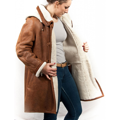 Stana | Women’s Shearling-Lined Hooded Jacket