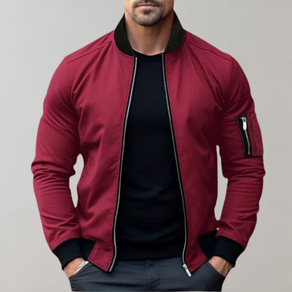 Stanley | Men’s Slim Fit Zip-Up Bomber Jacket with Pockets