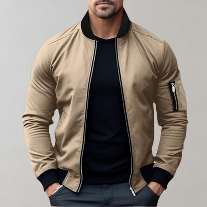 Stanley | Men’s Slim Fit Zip-Up Bomber Jacket with Pockets