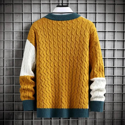 Steve | Men’s Patchwork Crewneck Sweater