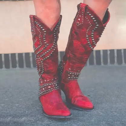 Ornella | Women’s Western-Inspired Knee-High Boots