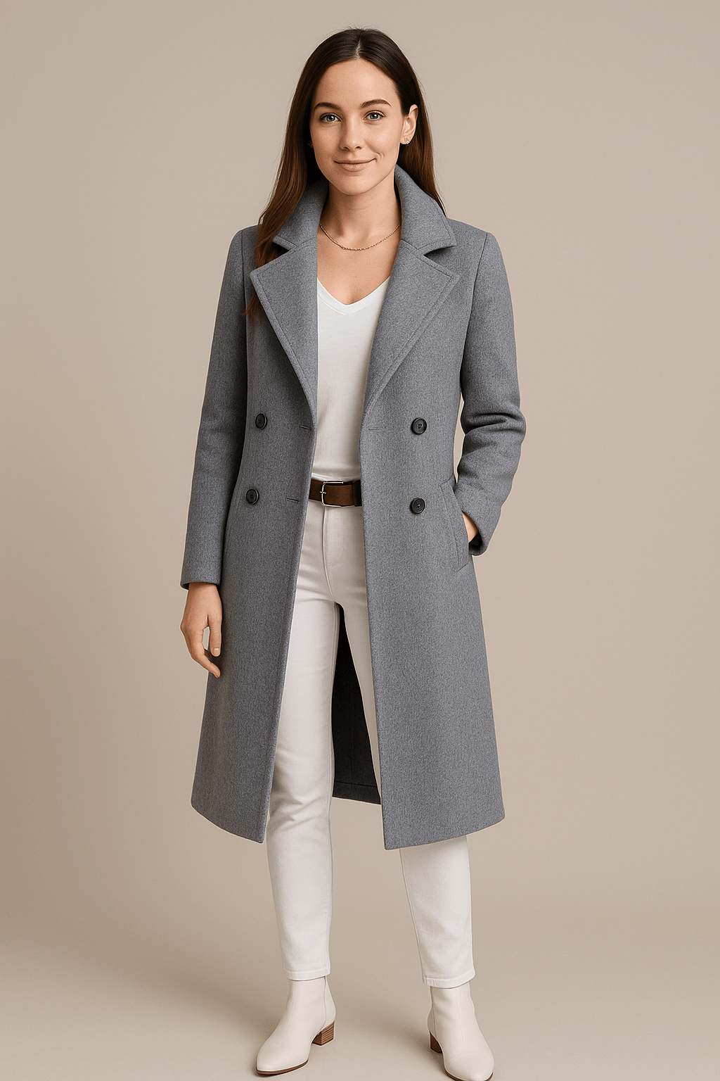 Gavella | Women’s Mid‑Length Fleece Trench Coat