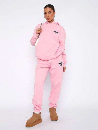 WhiteFox Set – Women’s Two-Piece Hoodie & Pants Tracksuit